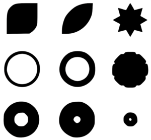 Circle Icon Set of Circle Stickers - Free Vector Illustration