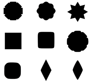 Geometric Icon Set of Geomatric Stickers - Free Vector Illustration