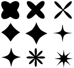 Star Icon Set of Starburst Stickers - Free Vector illustration