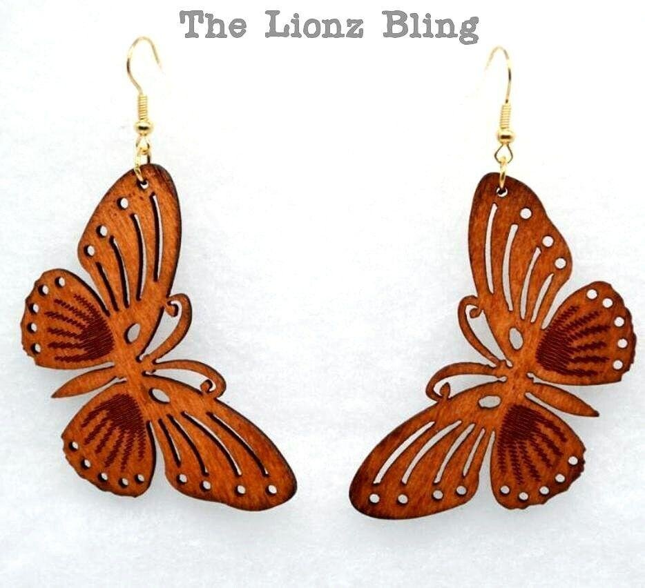 Butterfly Earring Design Laser Cut Files For Women Jewelry Template - Download Free CDR and DXF File