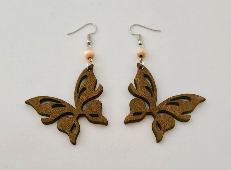 Butterfly Earrings Laser Cut Files Women Jewelry Template - Download Free CDR and DXF File