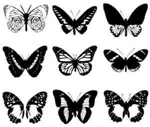 Butterfly Set Design - Download Free DXF And CDR Vector File illustration2