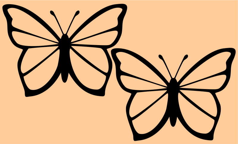 Butterfly Silhouette Illustration, Butterfly Vector - Download Free DXF and CDR File