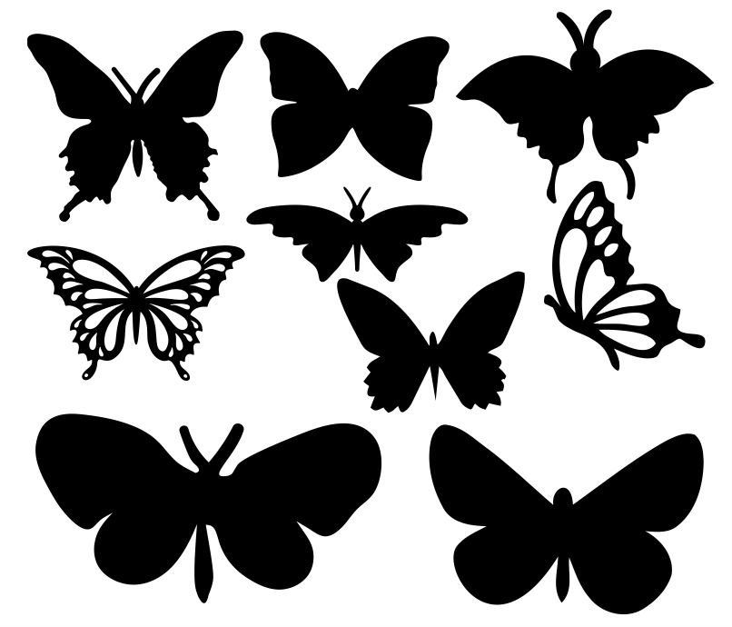 Butterfly Vector Bundle - Download Free CDR And DXF Files