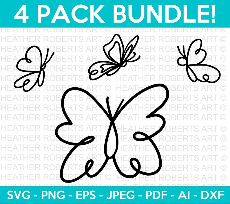 Butterfly Vector, Butterfly Silhouette Illustration - Download Free CDR and DXF File