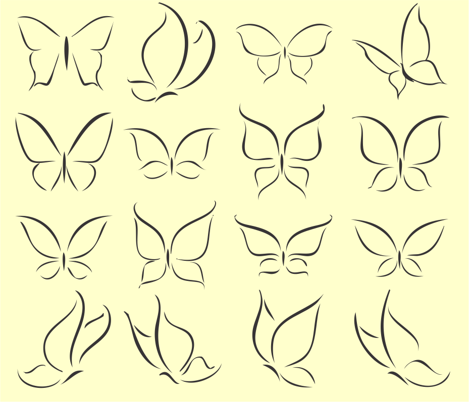 Butterfly Vector Pack Design - Download Free DXF And CDR Vector File illustration