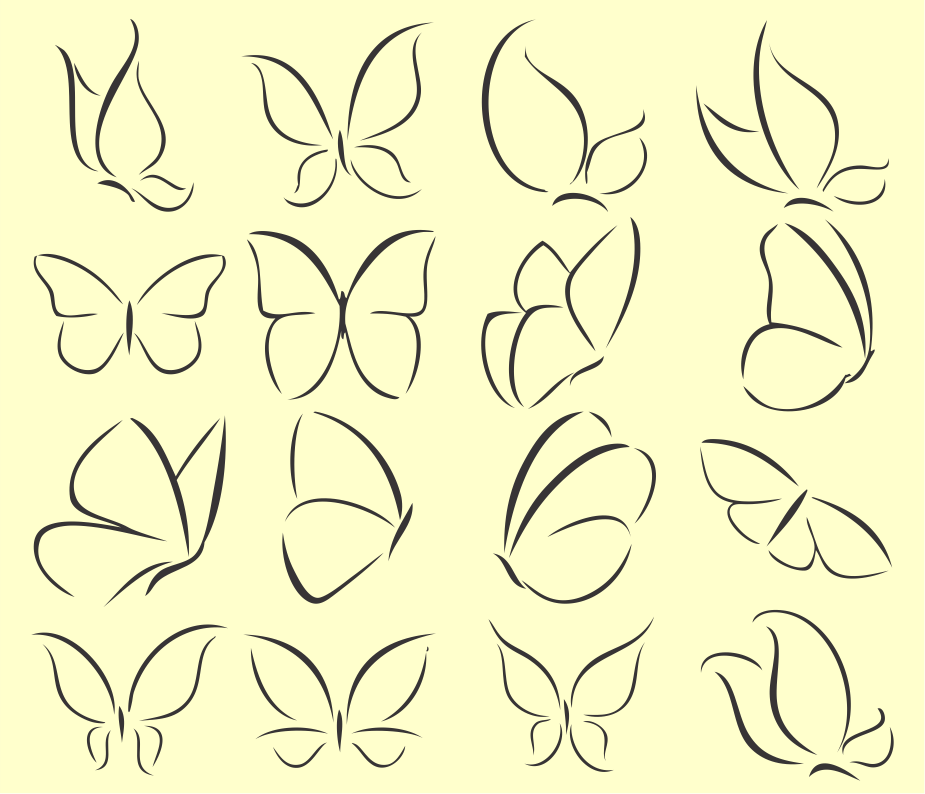 Butterfly Vector Pack Design - Download Free DXF And CDR Vector File illustration2
