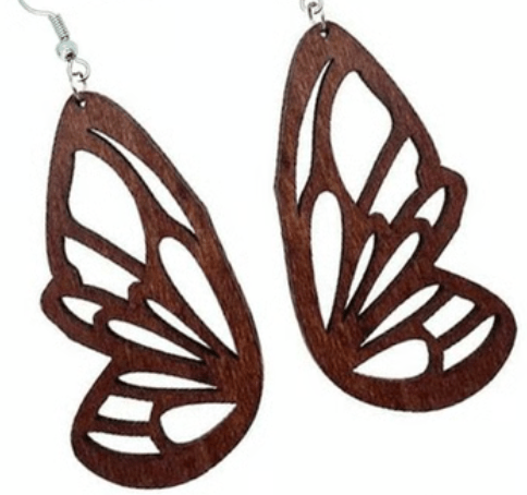 Butterfly Wing Earrings Laser Cut and Engraving File For Glowforge - Download Free CDR and DXF File