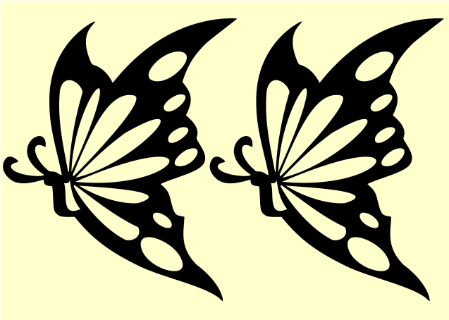 Borboleta Butterfly Silhouette Illustration, Butterfly Icon, Butterfly Earrings - Download Free CDR and DXF File