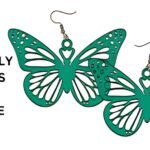 Laser Cut Butterfly Acrylic Earring Design Acrylic Jewelry Template