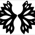 Laser Cut Butterfly Earring Design - Download Free DXF and CDR File