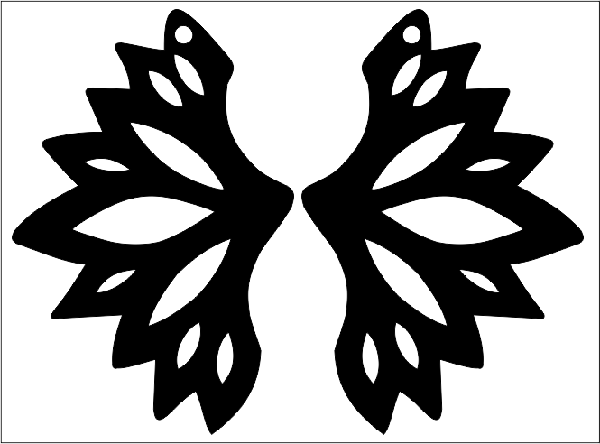Laser Cut Butterfly Earring Design - Download Free DXF and CDR File