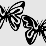 Laser Cut Butterfly Earrings Jewelry Template Free Vector