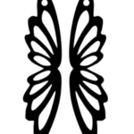 Laser Cut Butterfly Winged Blossoms Earring Jewelry Template - Download Free CDR and DXF File