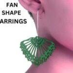 Laser Cut Fan Shape Earring Design Jewelry Template