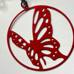 Laser Cut Round Shape Butterfly Earrings Jewelry Template -Download Free DXF and CDR File