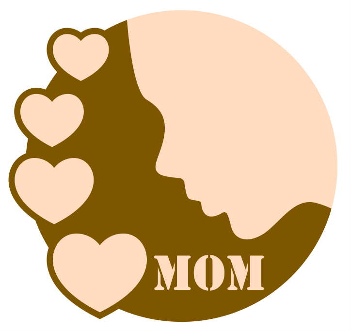 Layered Mom Sign Board Mothers Day Laser Cut - Download Free DXF and CDR Files