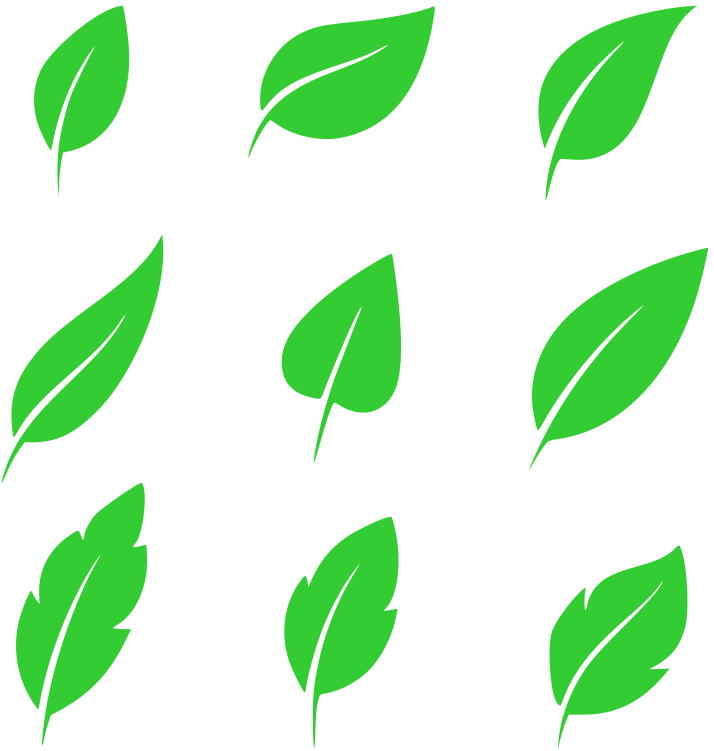 Leaf Element Set Silhouettes Free Vector DXF file