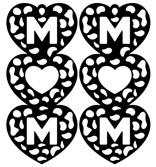 Mom Earrings with Leopard Pattern Laser Cut - Download Free CDR and DXF Files