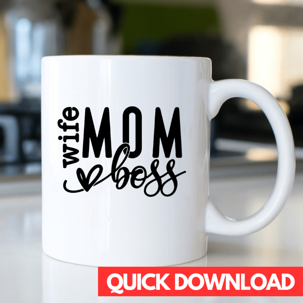 T-Shirt Classic MOM WIFE BOSS Vector, Mother's Day - Download Free DXF And CDR Files