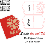 Foldable Mothers Day Mom Paper Cut Shape Edge Free Card Template
