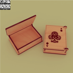 Laser Cut 4mm Wooden Playing Card Box