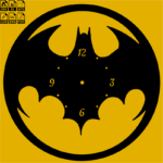 Laser Cut Wooden Batman Wall Clock Round Wall Clock