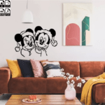 Metal Wall Art Mickey and Minnie Mouse Wall Decor