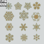 Christmas Snowflake Ornament Collection Laser Cut Files