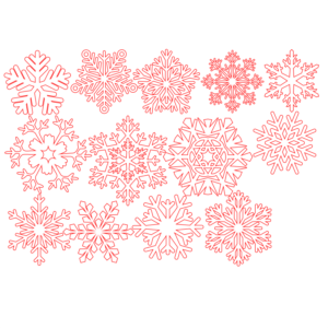 Christmas Snowflake Ornament Collection Laser Cut Files (2)