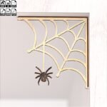 Laser Cut 3mm Halloween Spider Web Brackets Cut Out Art Craft Decor