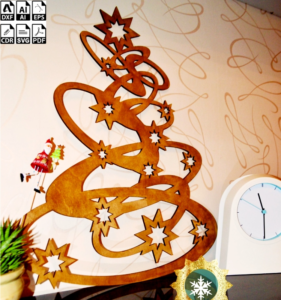 Laser Cut Christmas Tree Decorations Wooden Free File