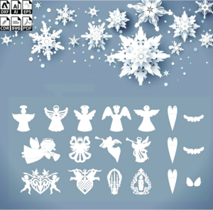 Laser Cut Free Pack Christmas Silhouettes Free Vectors