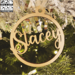 Laser Cut Personalized Christmas Customizable Name Tags Gifts Ideas Christmas Decor Ornaments