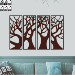 Laser Cut Wooden Tree Wall Art Decor Free File