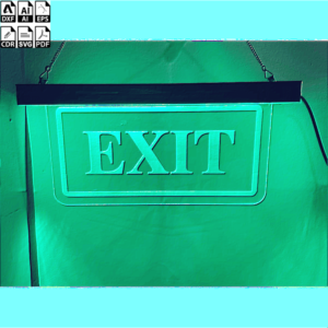 Laser Engraved Acrylic Exit Sign Name Plate