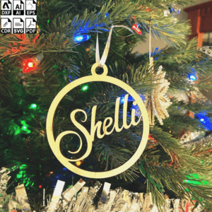 Laser Cut Personalized Christmas Customizable Name Tags Gifts Ideas Christmas Ornaments